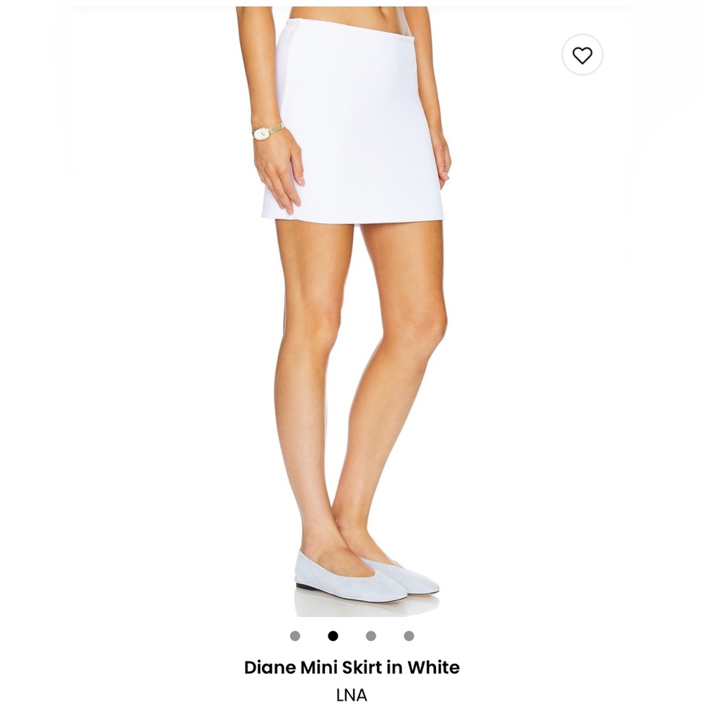 LNA Bright White Diane Mini Skirt